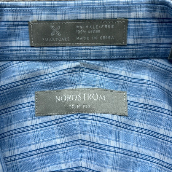 Nordstrom Trim Fit Blue Button Down - Picture 2 of 7